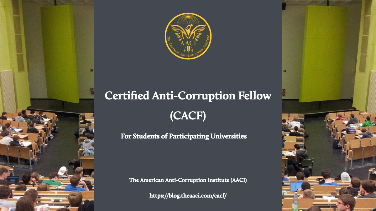 A New Anti-Corruption Certification For University Students Worldwide ...