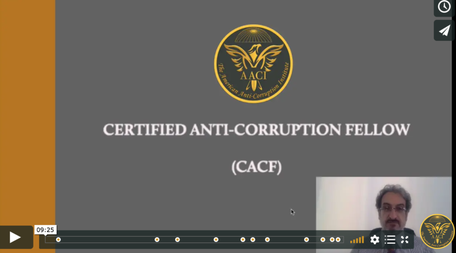 Certified Anti-Corruption Fellow (CACF): Update