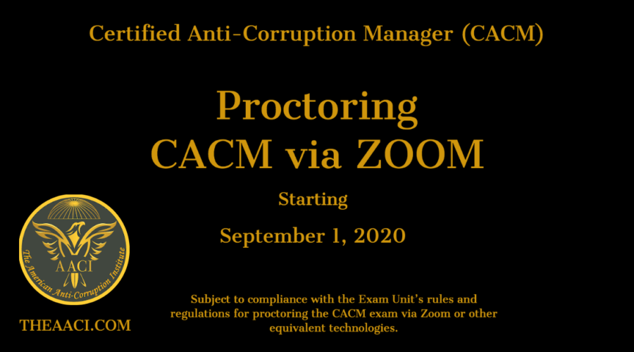 Proctoring the CACM Exam in ZOOM