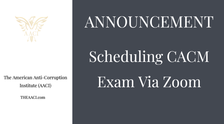 Scheduling CACM Exam Via Zoom