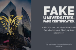 Fake Universities! Fake Certificates!