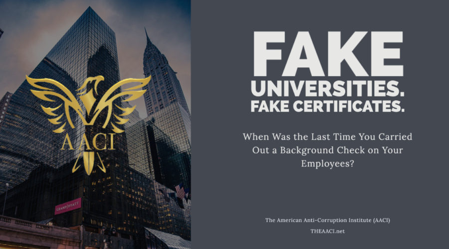 Fake Universities! Fake Certificates!