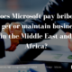 Does Microsoft pay bribes to get or maintain business in the Middle East and Africa?