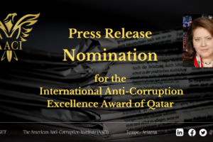 Press Release:Nomination for the International Anti-Corruption Excellence Award of Qatar