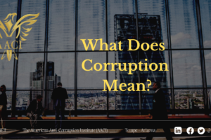 What Does Corruption Mean?