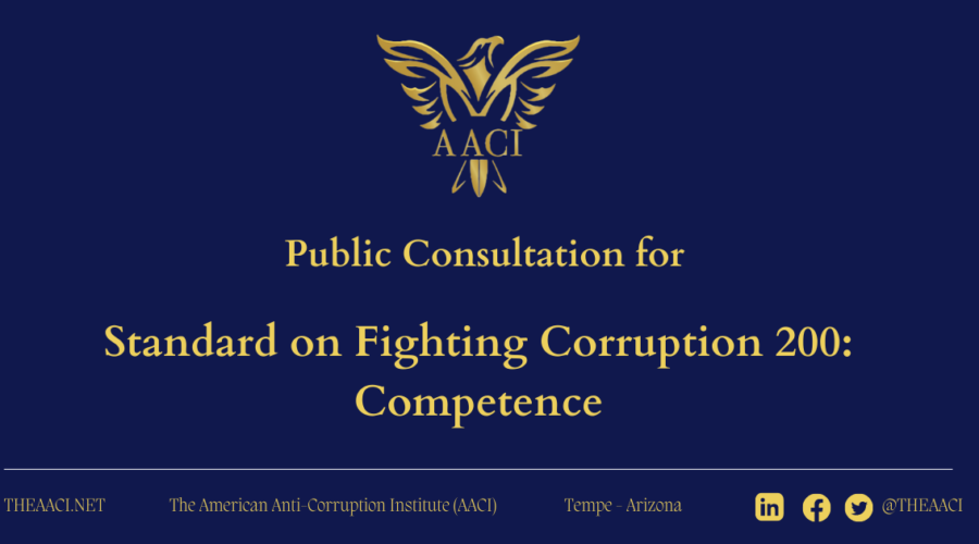 Public Consultation for Standard on Fighting Corruption 200: Competence