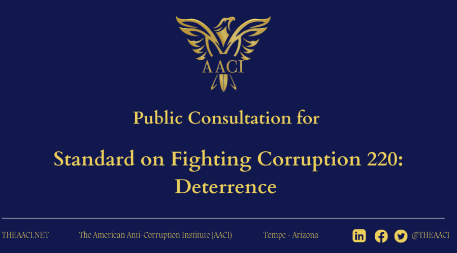 Public Consultation for Standard on Fighting Corruption 220: Deterrence