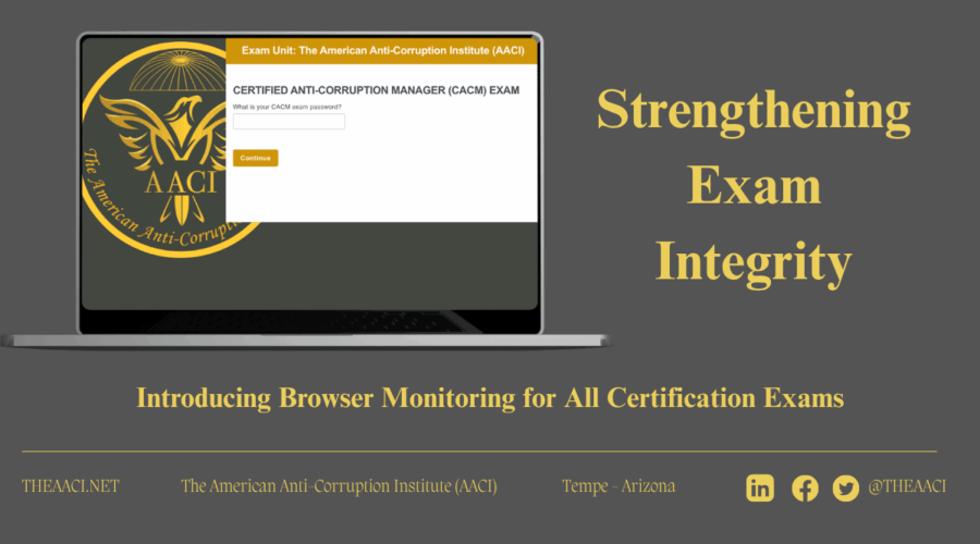 The AACI enforces browser monitoring for all exams