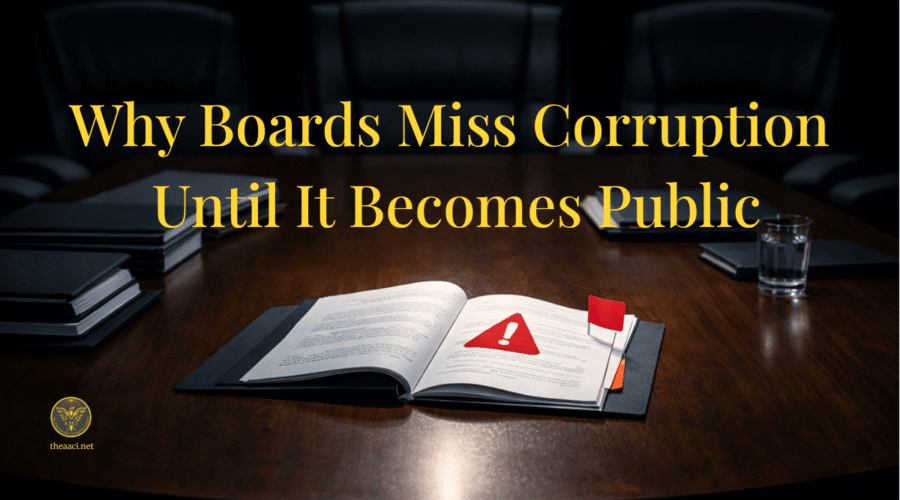 Why Boards Miss Corruption Until It Becomes Public