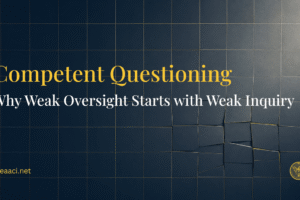 Competent Questioning: Why Weak Oversight Starts with Weak Inquiry