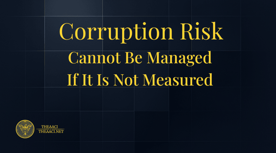 Corruption Risk Cannot Be Managed If It Is Not Measured