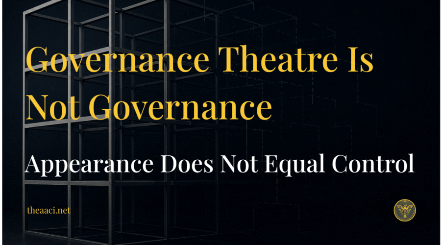 Governance Theatre Versus Governance Effectiveness