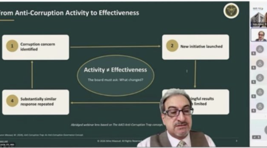 The AACI Delivers First Middle East Webinar on Board Oversight, Codex, and the Future of Corruption Prevention